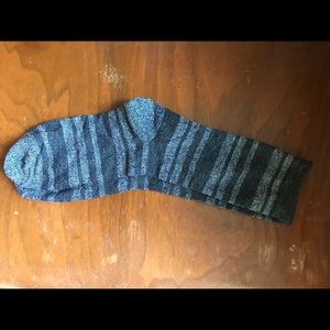 grey striped socks